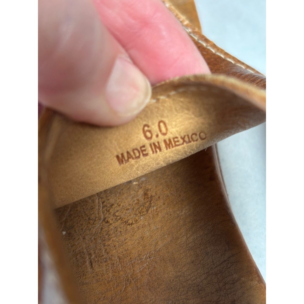 Bed Stu Womens Brown Soto Leather Sandals Size 6 Boho Gladiator Rustic Flats - Picture 10 of 12